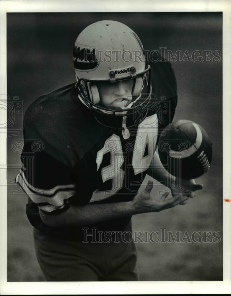 Press Photo Mike Malchesky-football practice at Lake Catholic School- Historic Images