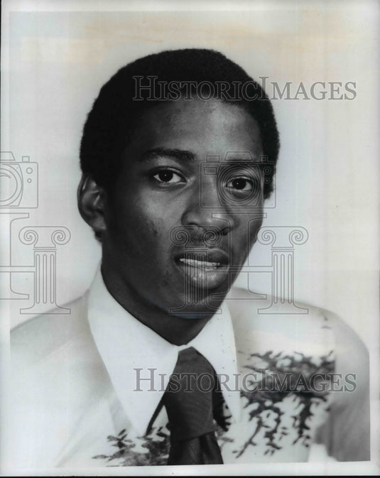 1976 Press Photo Michael Langford, Warrensville Heights football player- Historic Images