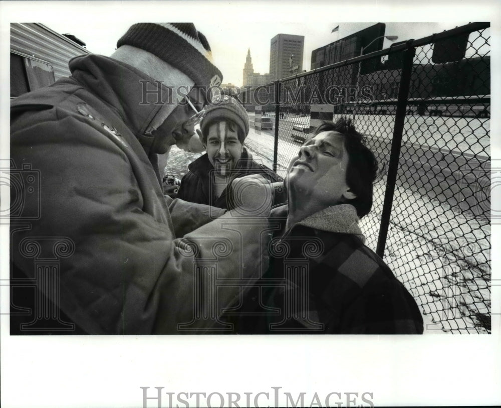 1988 Press Photo Left to Right Don Delciato, Gary Steer and Nick Vari.- Historic Images