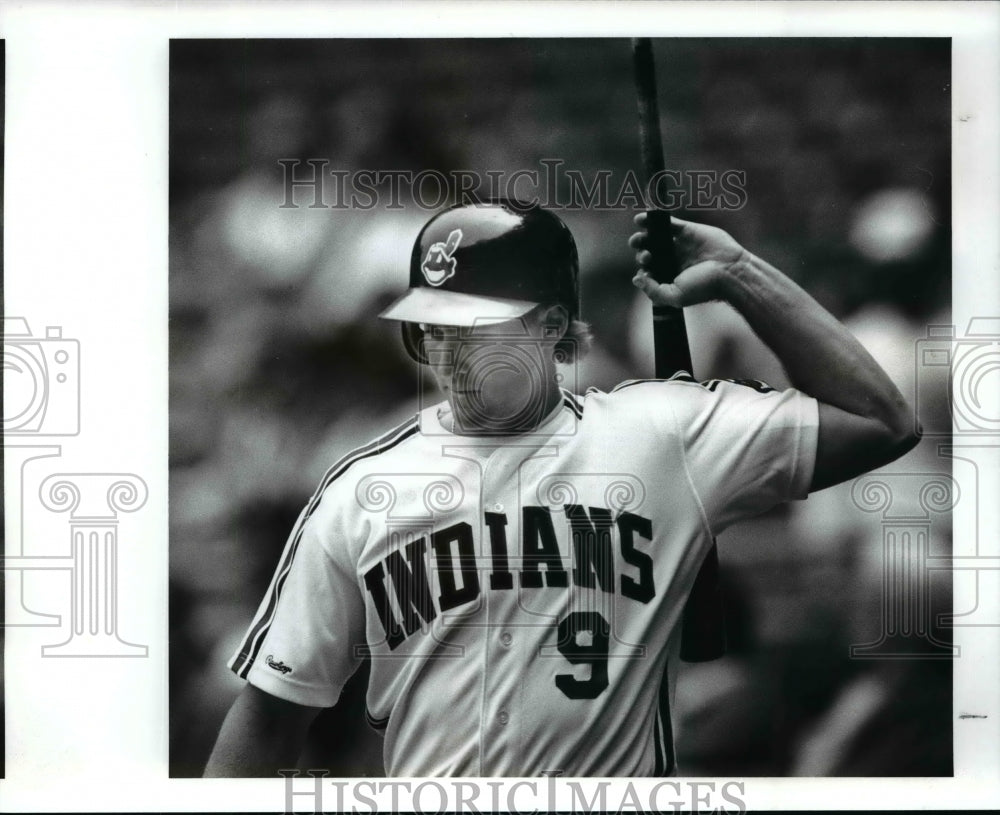 1989 Press Photo Pete O&#39;Brien, Indians 1st Baseman - cvb55142- Historic Images