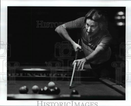 Press Photo David Howard puts muschle on his break during the championship- Historic Images