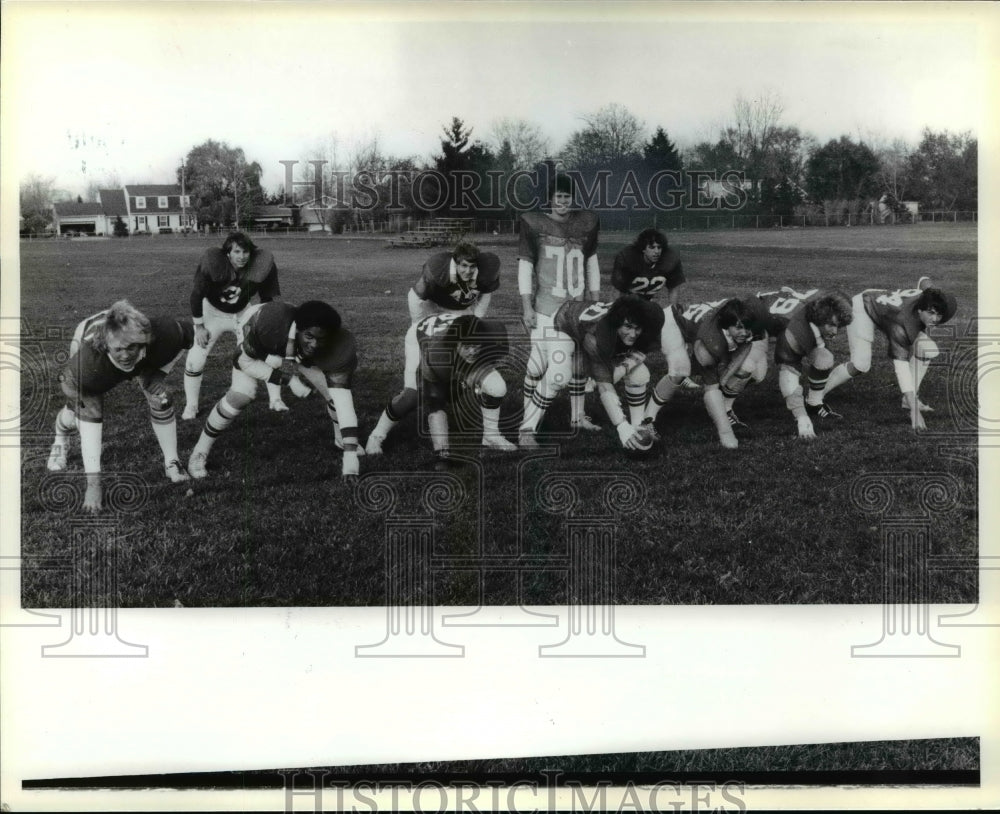 1978 Press Photo Berea High football offensive starters - cvb55347- Historic Images