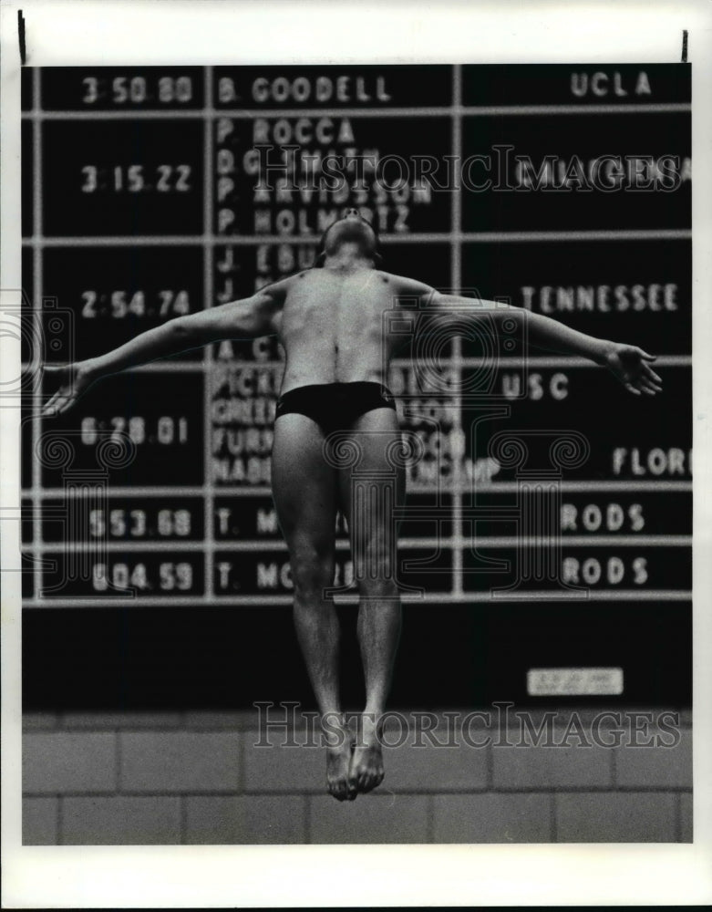 1984 Press Photo Mark Bradshaw, Ohio State 2nd in semi finals. - cvb55722- Historic Images