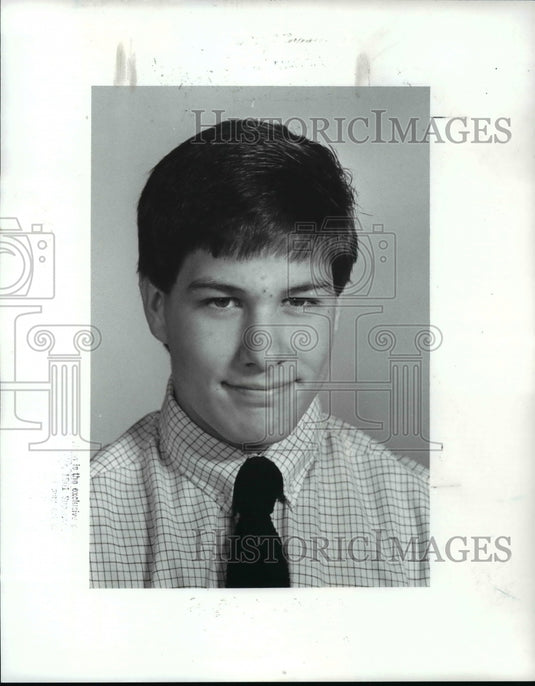1988 Press Photo P.D. Star of the Week, Chris Connelly, Rocky River Wrestling- Historic Images