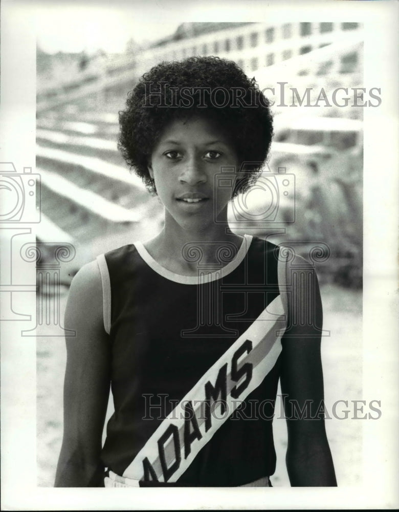 1982 Press Photo Adams Track-Marlene Flanagan - cvb56111- Historic Images