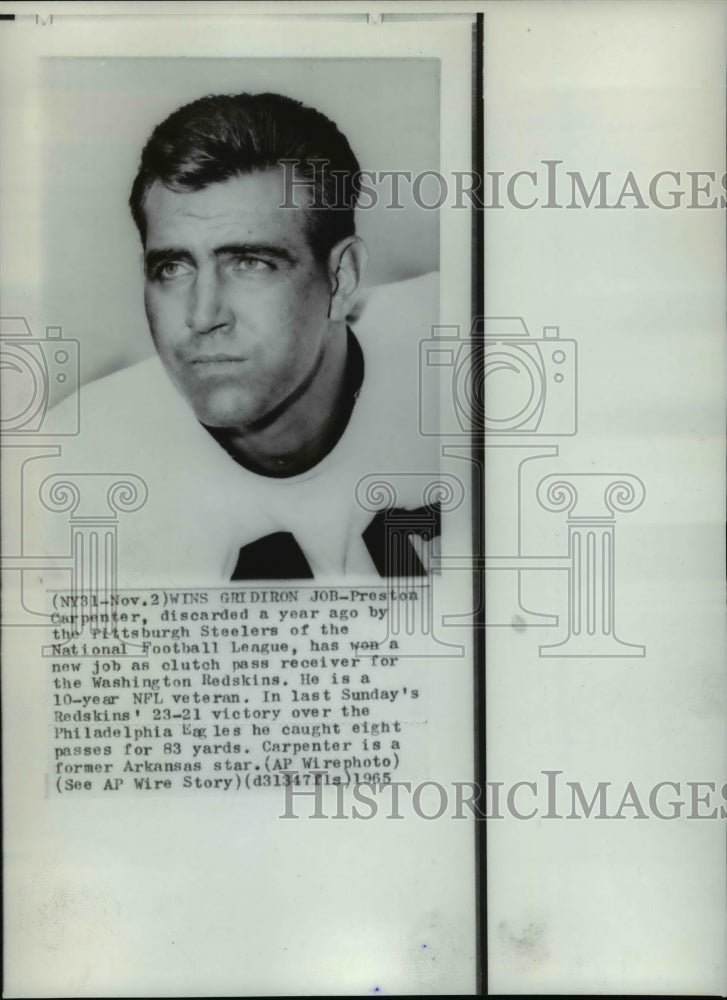 1966 Press Photo Preston Carpenter-football player - cvb56200- Historic Images