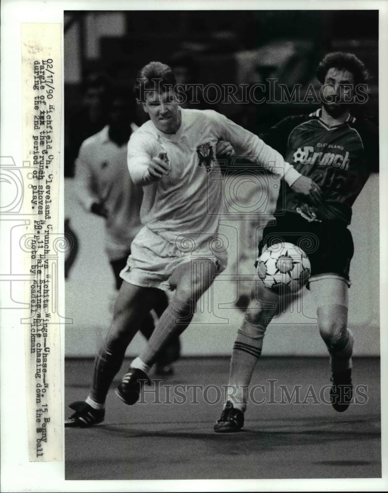 1990 Press Photo Richfield Ohio Cleveland Crunch vs Wichita Wings-football- Historic Images