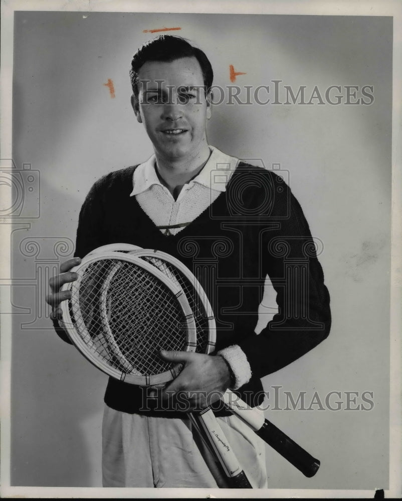 1950 Press Photo Jack March, tennis - cvb56256- Historic Images