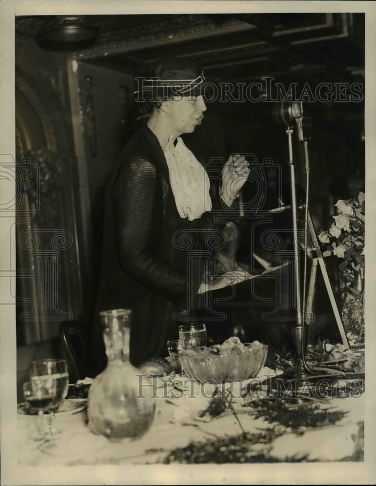 1934 Press Photo First Lady at New York Luncheon. Mrs. Franklin D. Roosevelt.- Historic Images