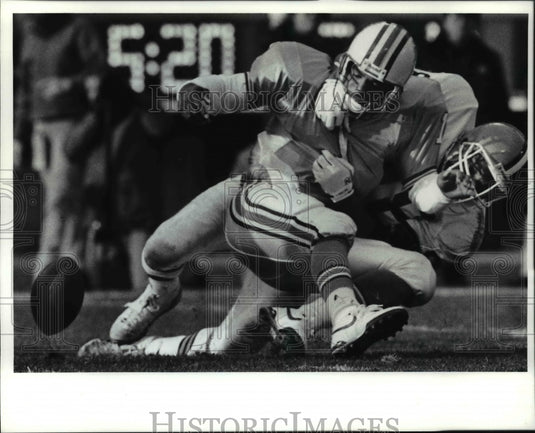1990 Press Photo Warren Moon vs Browns-football action - cvb57008- Historic Images