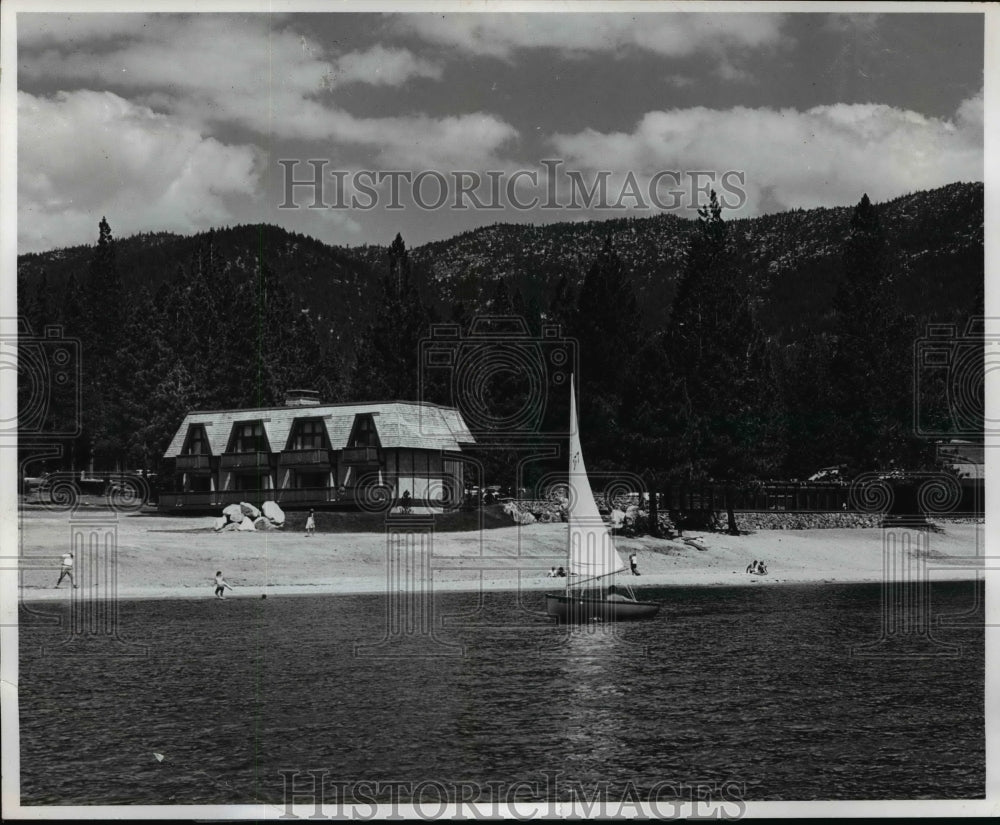 1967 Press Photo Lake Tahoe Hotel on North shore of Lake Tahoe - cvb57474- Historic Images