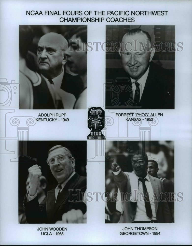 1989 Press Photo NCAA Final Fours of the Pacific Northwest Championship Coaches- Historic Images