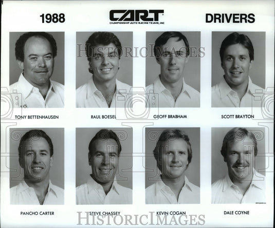 1988 Press Photo Cart Drivers, Chamionship Auto Racing Teams, Inc. - cvb60270- Historic Images