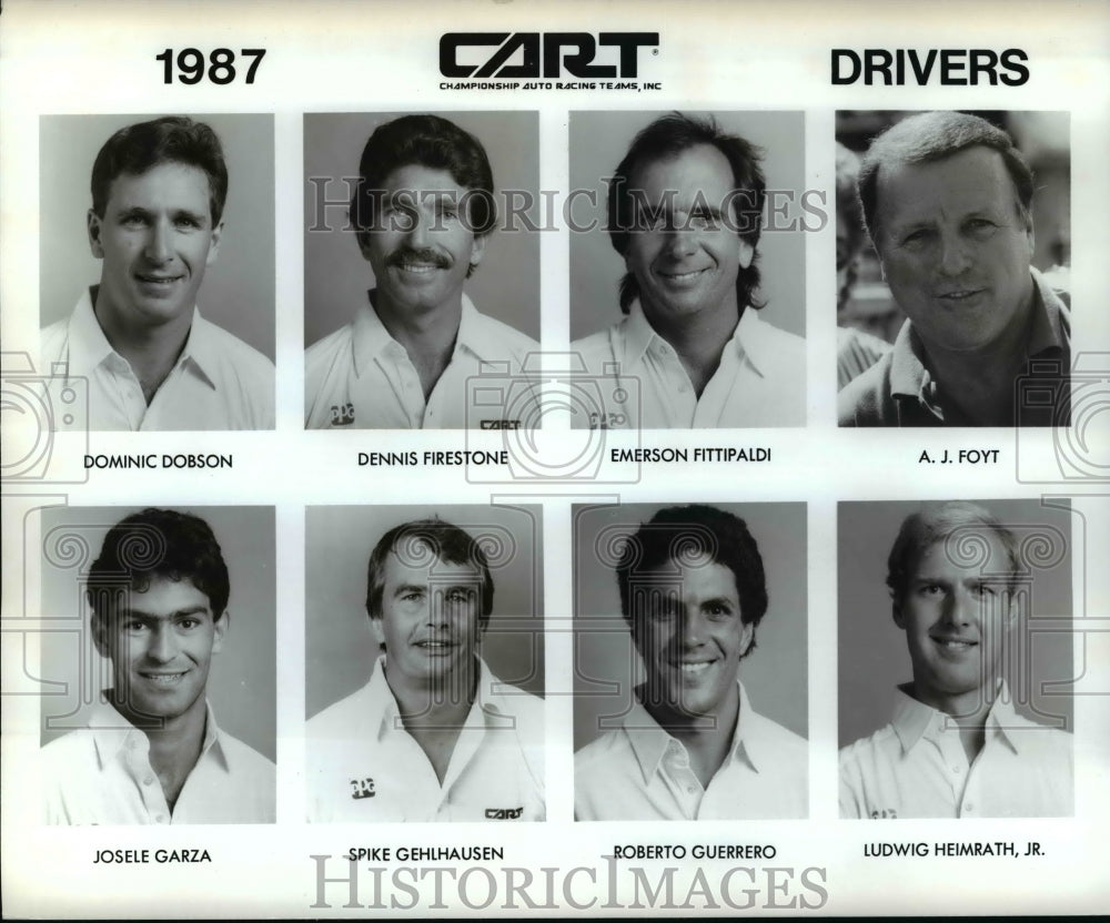 1987 Press Photo Championship Auto Racing Team drivers - cvb60280- Historic Images