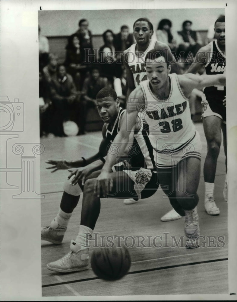 1982 Press Photo Chris Underwood during Shaker Heights vs Cleveland Heights game- Historic Images