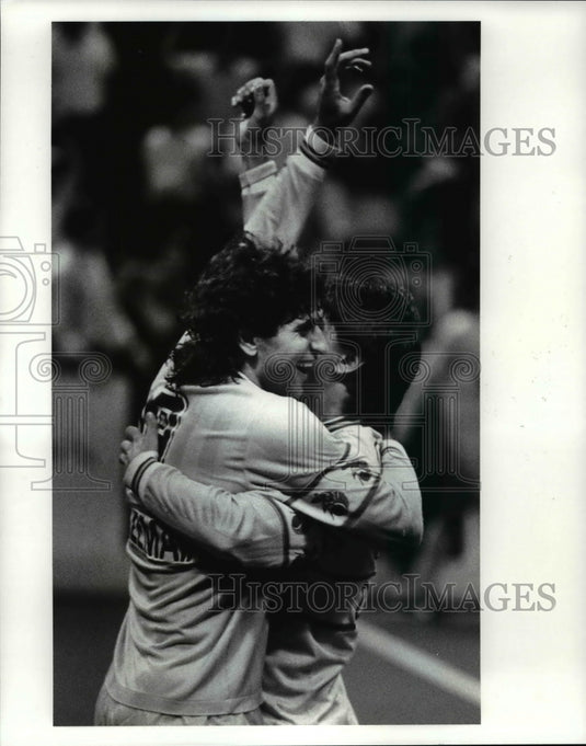1987 Press Photo Ali Kazemaini and Pasquale DeLuca - cvb60937- Historic Images