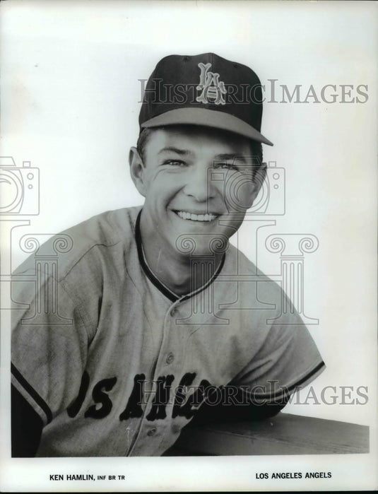 1965 Press Photo Los Angeles Angels Ken Hamlin - cvb61039- Historic Images