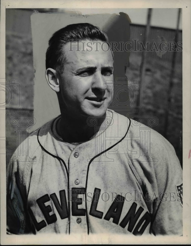 1945 Press Photo Steve Gromek, Cleveland Indians - cvb61343- Historic Images