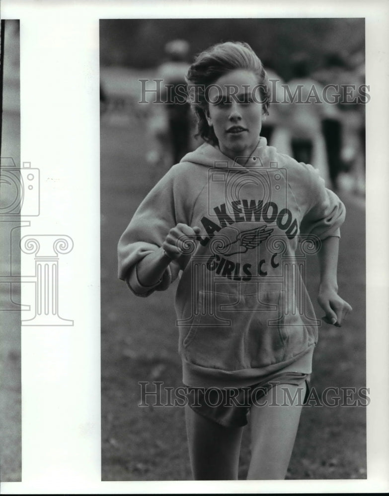 1985 Press Photo Pauline Van Burik, Lakewood Cross Country top runner- Historic Images