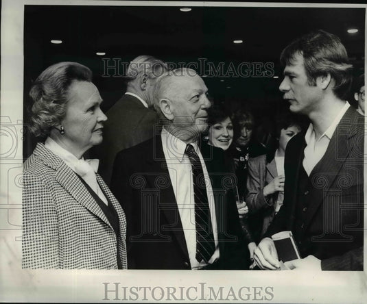 1983 Press Photo Mr. and Mrs. Gabe Paul and Dan Spilner - cvb61754- Historic Images