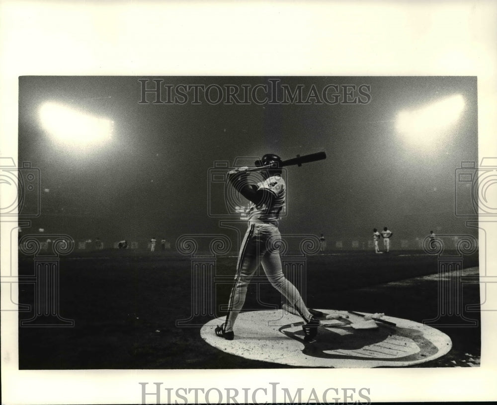 Press Photo Getting ready to hit the ball - cvb61756- Historic Images