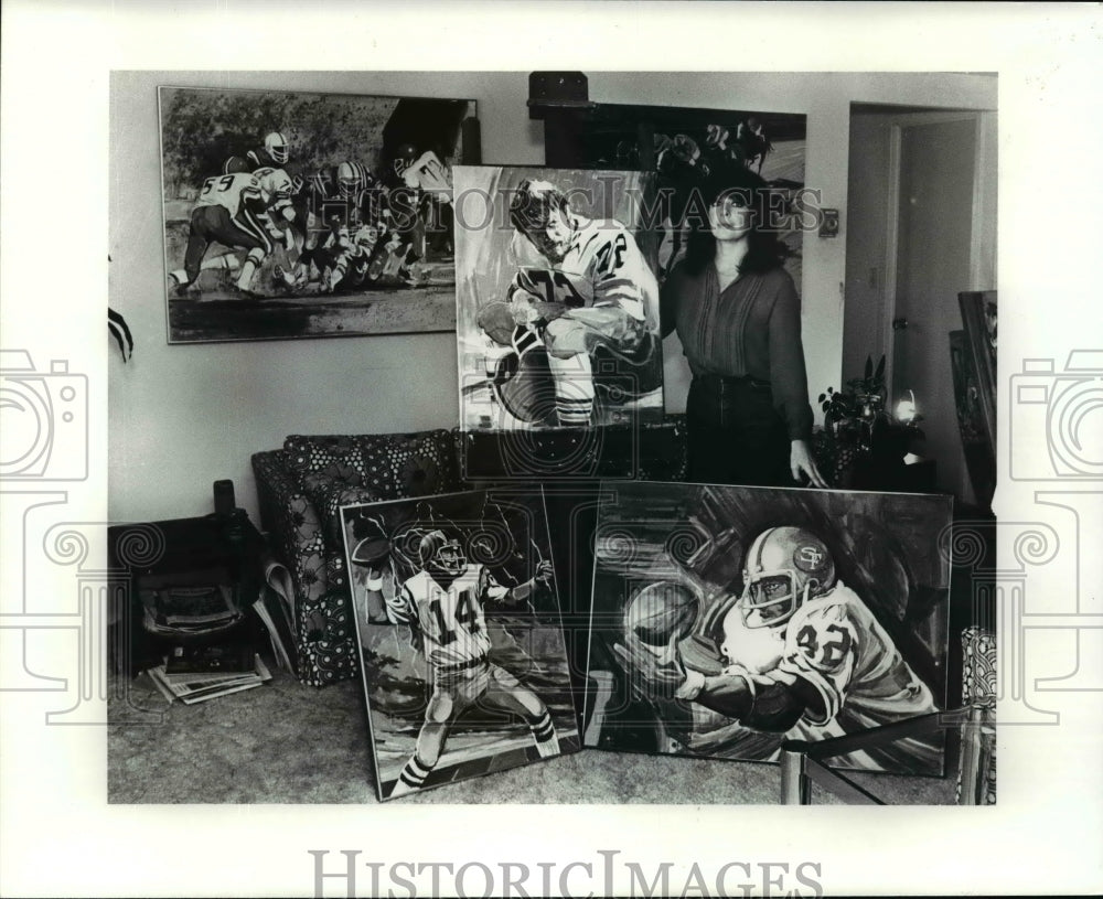 Press Photo: San Francisco 49ners Football Paintings - cvb61813- Historic Images