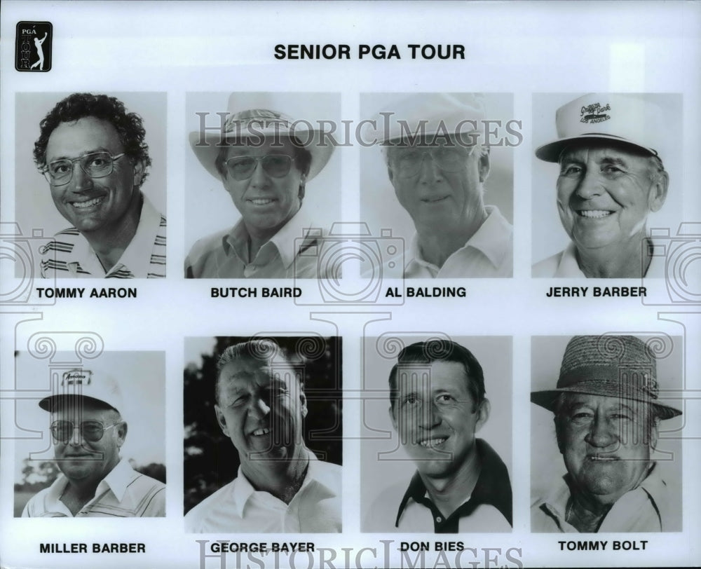 Press Photo Senior PGA Tour, Tommy Aaron, Butch Baird, Al Balding, Jerry Barber- Historic Images