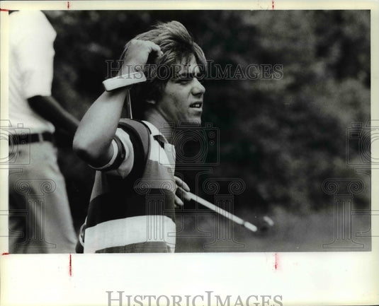 1978 Press Photo Tracey Phillips on 16th tee at Hudson - cvb61990- Historic Images