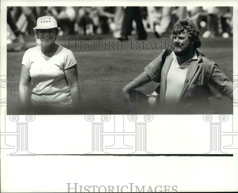 1983 Press Photo Joanne Carner and her caddy - cvb62102- Historic Images