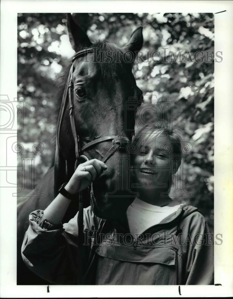 1990 Press Photo Carrie Gleason-National Champion in the Tetrathalon - cvb62633- Historic Images