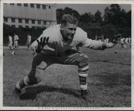 1947 Press Photo Jim De Long-University of Pittsburgh Football Tackle- Historic Images