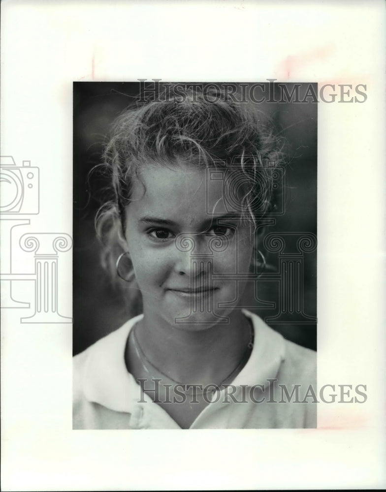 1990 Press Photo PD Junior Tennis Tournament, Sarah Brown - cvb63397- Historic Images