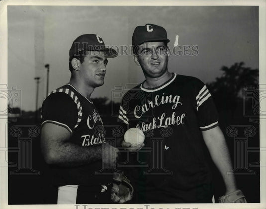 Press Photo Catcher Joe Iesularo & Pitcher Michael Giacci - cvb63963- Historic Images