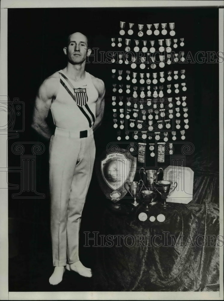 1930 Press Photo  National Championship Gymnastic-Paul Krempe- Historic Images