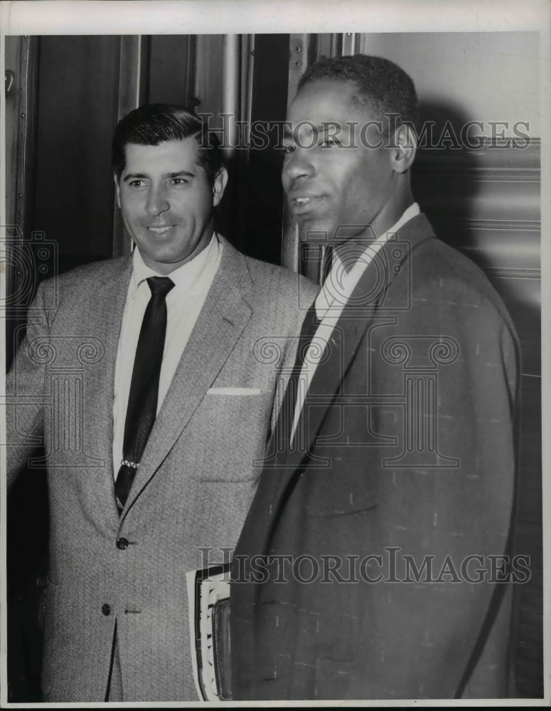 1954 Press Photo Sam Dente and Al Smith - cvb65270- Historic Images