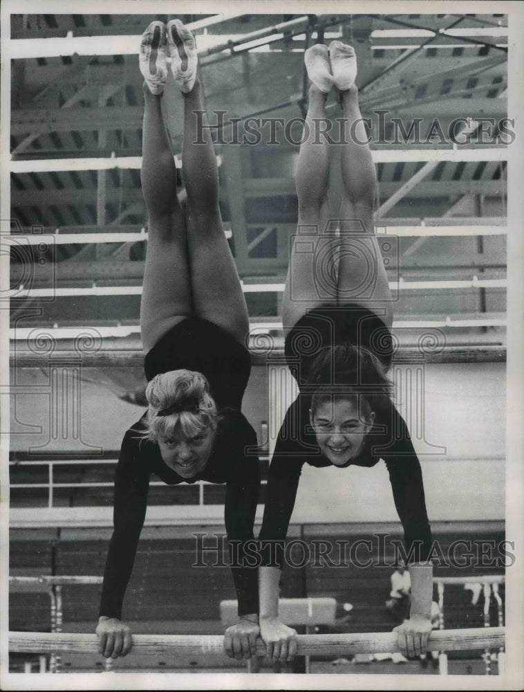 Load image into Gallery viewer, 1965 Press Photo Marie and Jackie Walther 2169 Woodward Ave Lakewood.

