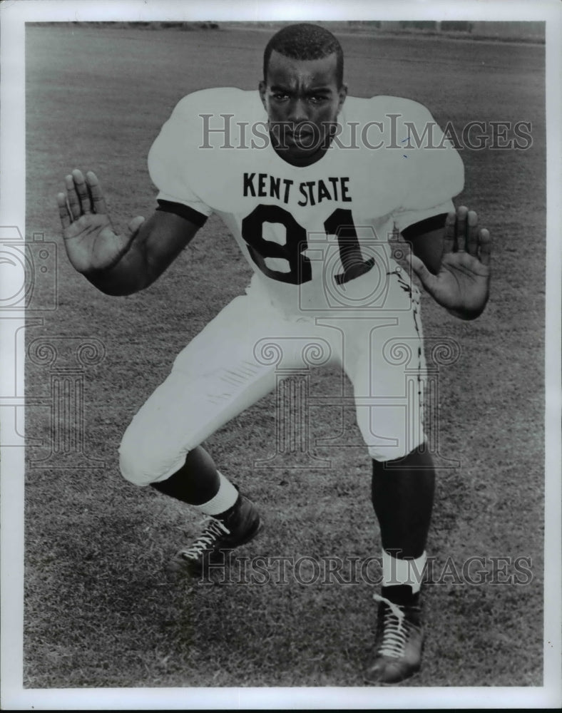 1967 Press Photo Kent State football player Don Abbott- Historic Images