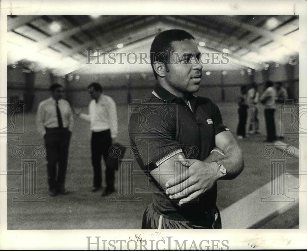 1983 Press Photo Ron Brown 1st pick by Browns in 83 draft - cvb65529- Historic Images