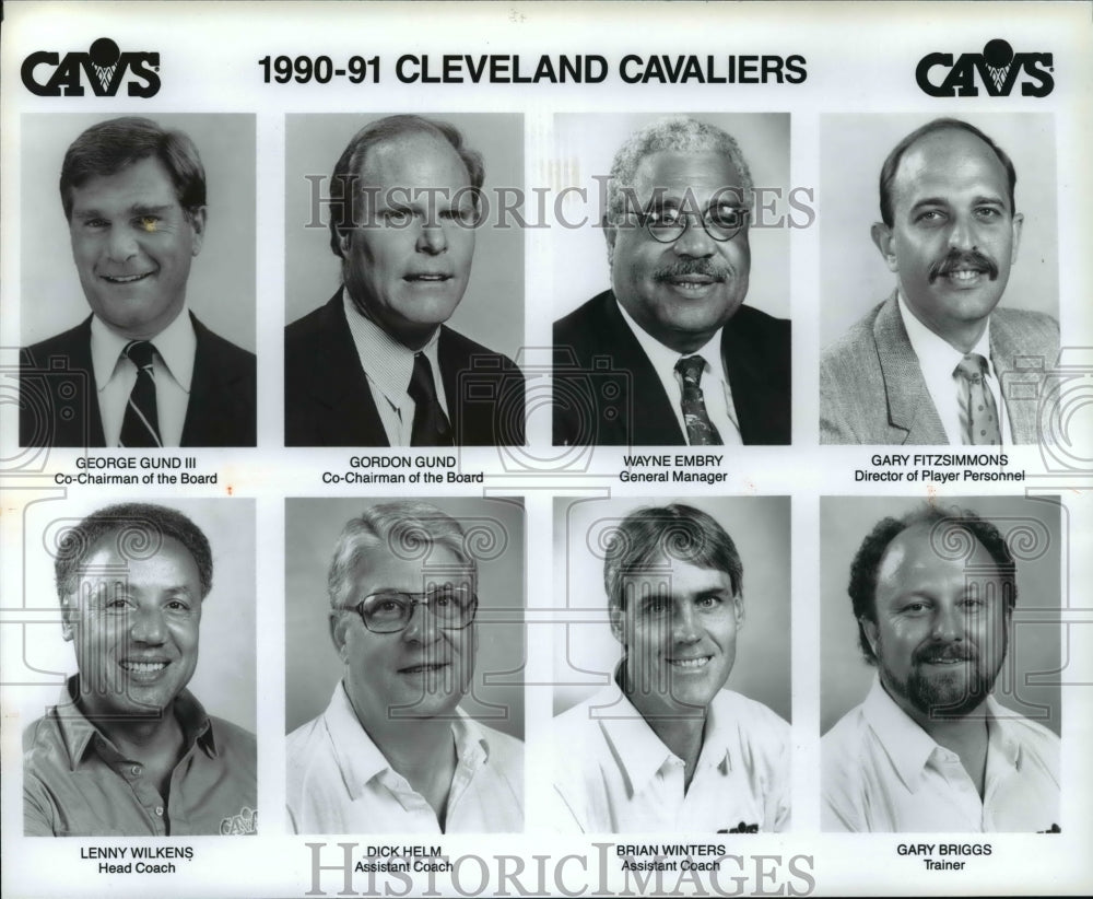 Press Photo 1990-91 Cleveland Cavaliers - cvb65729- Historic Images