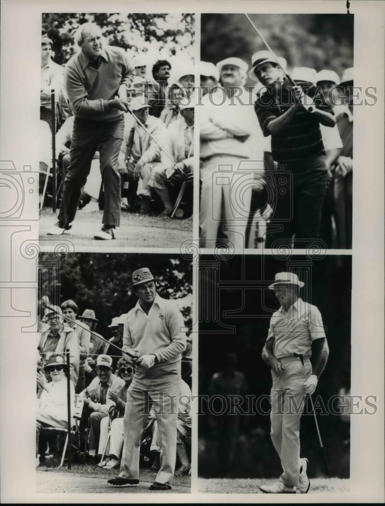 1988 Press Photo Arnold Palmer, Chi Chi Rodriguez, Sam Snead, and Don January.- Historic Images