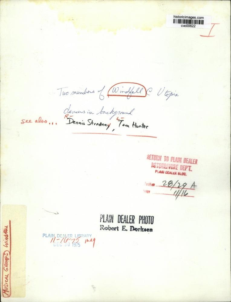 1975 Press Photo Windfall Utopia musical group - cvo00622