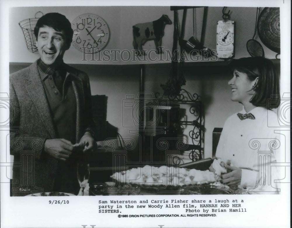 1989 Press Photo Sam Waterston Carrie Fisher Hannah and Her Sisters - cvp09181- Historic Images