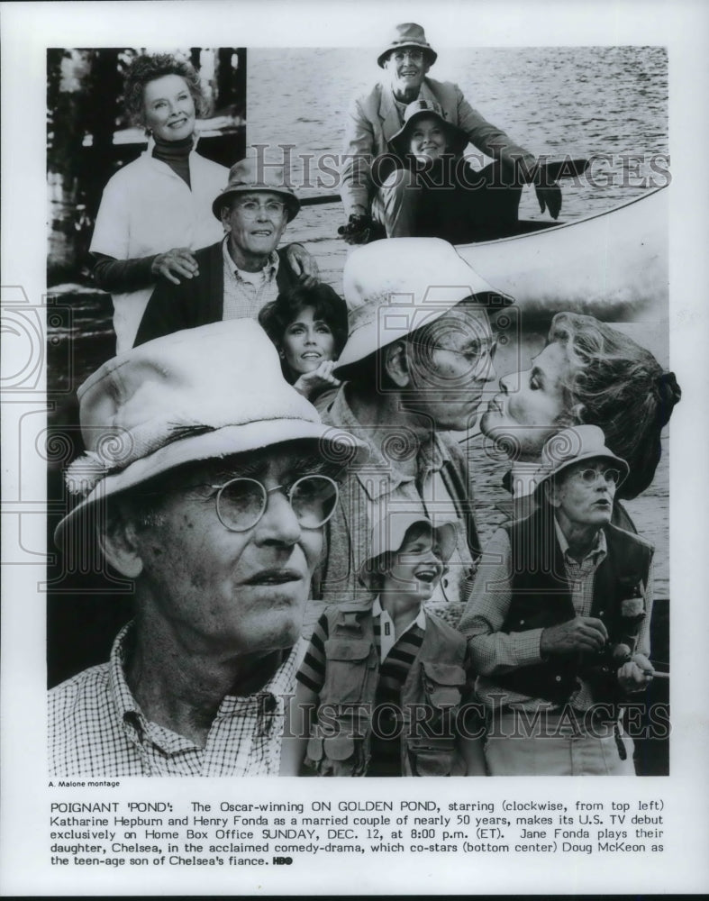1983 Press Photo Henry Fonda in &quot;Poignant Pond&quot;- Historic Images