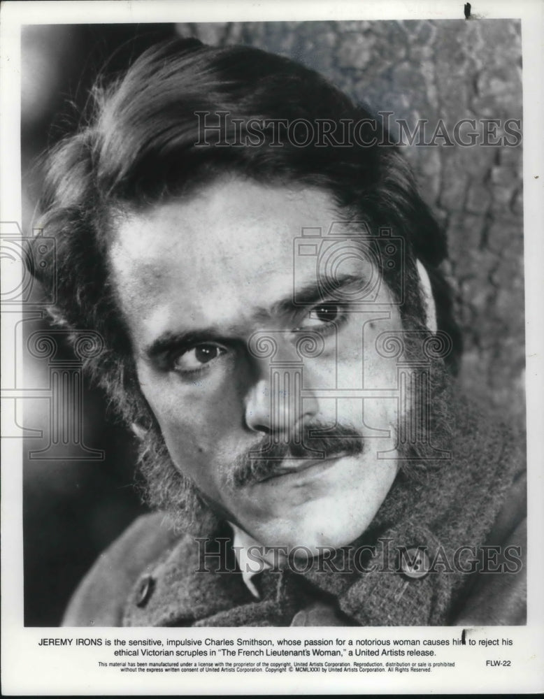 1982 Press Photo Jeremy Irons in The French Lieutenant's Woman- Historic Images