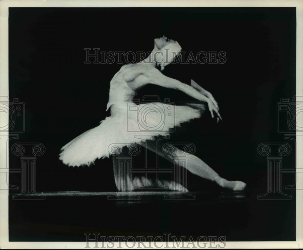 1985 Press Photo Leigh Ann Hudacek Dying Swan- Historic Images