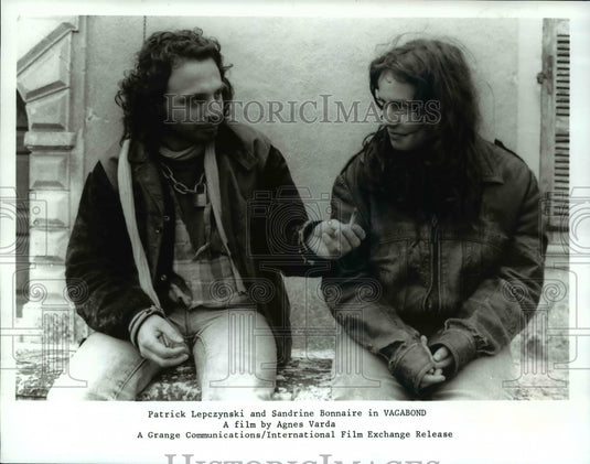 1986 Press Photo Patrick Lepczynski & Sandrine Bonnaire in Vagabond- Historic Images