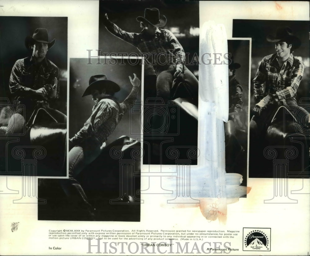 1980 Press Photo John Travolta in Urban Cowboy- Historic Images