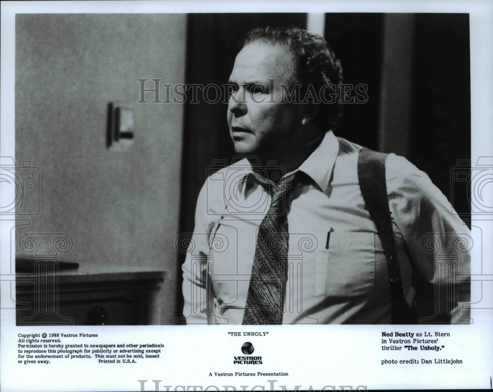 1988 Press Photo Ned Beatty in The Unholy- Historic Images