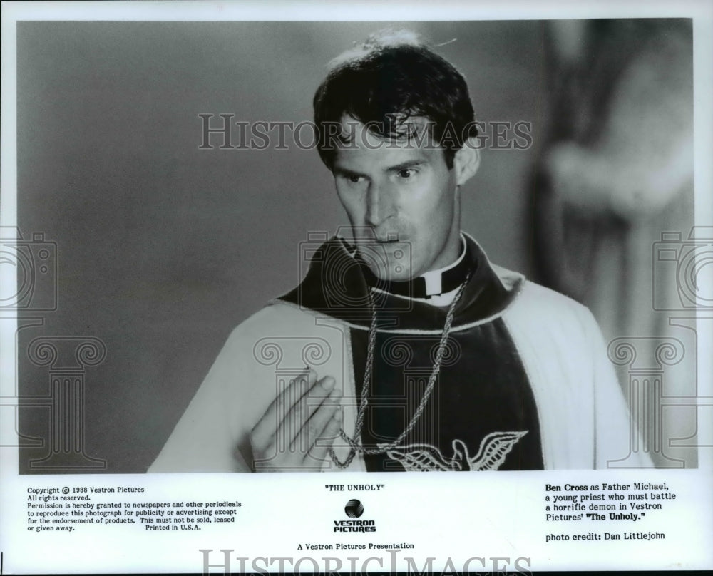 1988 Press Photo Ben Cross in &quot;The Unholy&quot;- Historic Images