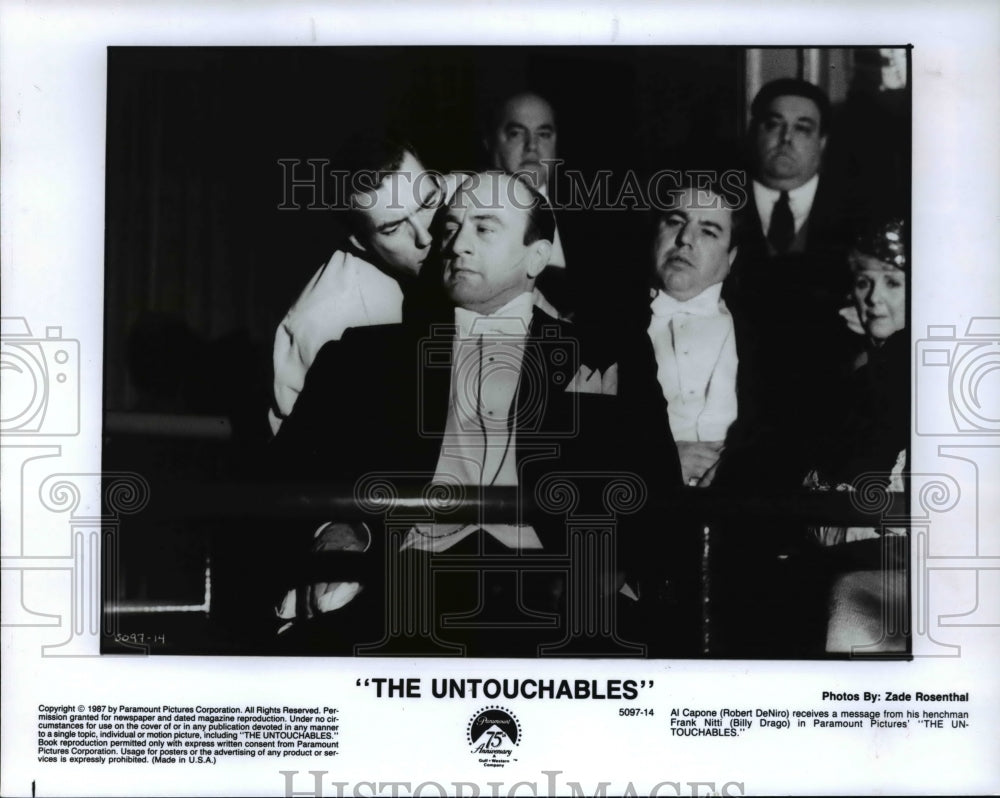1987 Press Photo Robert DeNiro Billy Drago In The Untouchables- Historic Images